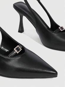 CUCCOO SZL Women's High Heel Pumps, Office/Commute High Heel Pumps, Fashionable High Heel Pumps - Black - View 6