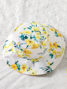 Souflis Souflis Bộ 2 món áo liền quần hai dây in hình chanh cho bé gái, kèm mũ, kiểu dáng giản dị, thoải mái và dễ thương, thích hợp mặc hàng ngày, đi nghỉ mát và chơi đùa. - Nhiều màu - Xem 7