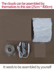 1个云朵灯 - 3D雷云LED灯 闪电云色氛围夜灯 适用于DIY创意云灯、电影院、教室、宿舍（需要自行组装。） - 多色光 - 查看 4