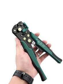 Kìm tuốt và cắt dây tự động chuyên nghiệp - Dụng cụ đa chức năng dành cho thợ điện | Tự động điều chỉnh tuốt, bấm đầu dây, cắt dây | Cấu tạo kim loại chắc chắn | Hoàn hảo cho công việc điện và các dự án DIY - màu xanh lá - Xem 8