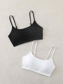 Swim Vcay Áo bơi nữ màu trơn, chất liệu có họa tiết, thích hợp cho kỳ nghỉ biển. - Đen và trắng - Xem 3