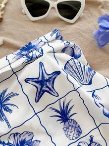 Soleia Women's Casual Floral Print Bandeau Top Tropical Top Summer Tops For Women Vacation Beach Tops For Women Tropical Vacation Woman Clothes Seashell Top Summer And Spring Valentine's Day Carnival Outfit Party Dresses For Women Beach Dress   Going Out Outfits Elegant Dresses For Women Vacation Outfits Casual Dresses Sequin - Multicolor - View 4