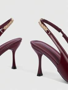 CUCCOO SZL Women Pumps Spring Shoes - Burgundy - View 5