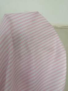 SHEIN 女士睡衣两件套，短袖上衣和长裤，浪漫条纹印花，粉色家居服 - 淺粉色 - 查看 7