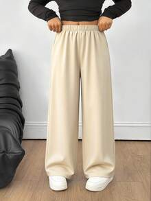 2件套少女休闲百搭格子宽松阔腿裤，适合上学、日常穿着、居家穿着 - 彩色 - 查看 7