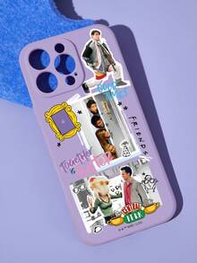 FRIENDS X SHEIN Movie Screen Print Purple Mobile Phone Case,, Suitable For 11-17 Pro Max - Light purple - View 7