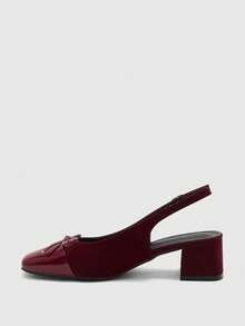 CUCCOO BIZCHIC Women's Classic Black Heel Strap Flat Shoes, Fashion For Christmas Valentine's Day Spring Shoes - Bockendi Red - View 10