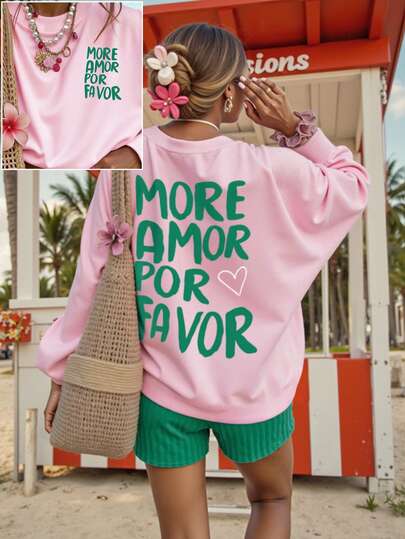 DrmWander Plus Size Women Christmas Casual Sweatshirt