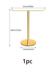 Toallero dorado, toallero en forma de T para baño, toallero de cocina, que hace que el almacenamiento de toallas sea talla grande simple y conveniente - Dorado - Ver 10