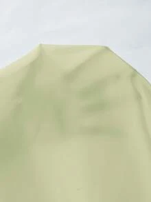 Firerie 鼠尾草綠夏季優雅大尺碼女款中式立領披風式寬鬆蝙蝠袖襯衫，珍珠與亮片飾邊 - 薄荷綠 - 查看 6