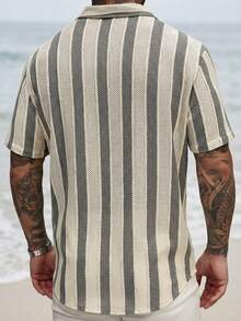 VENTUSAIL Áo sơ mi cổ polo sọc thường ngày dành cho nam - Nhiều màu - Xem 3