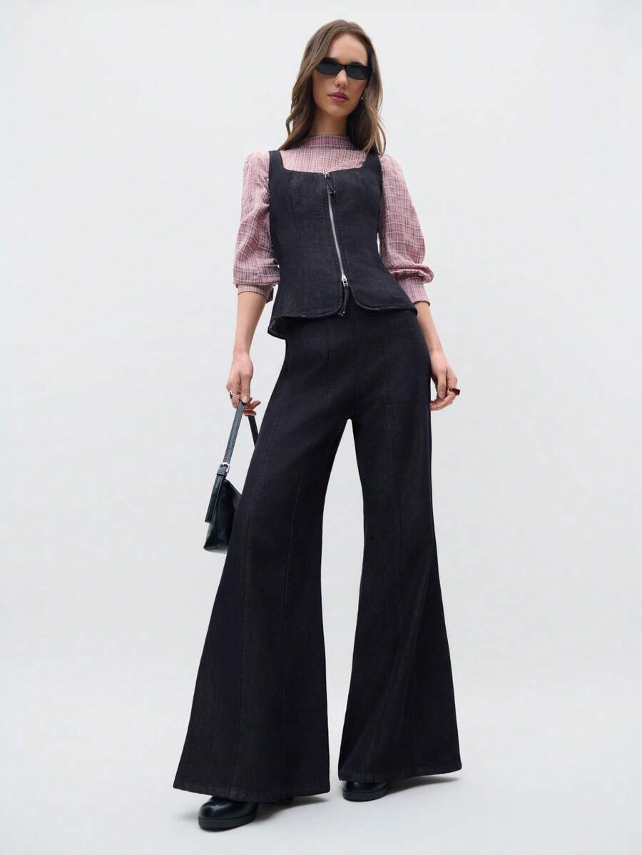 Nöista 这款休闲深蓝色牛仔拉链上衣，是春夏外出的理想之选。 - 藏蓝色 - 查看 1