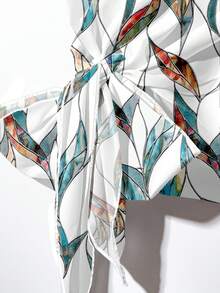 SHEIN Clasi 女士休闲度假两件套，度假装，适合夏季 - 彩色 - 查看 5