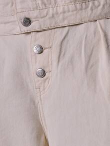 Musero Wide Leg Barrel Style Denim Trouser Button Up Fastening Layered Panel Co-Ord Sets Pants Only Fall/Autumn Winter Winter Clothes - White - View 7