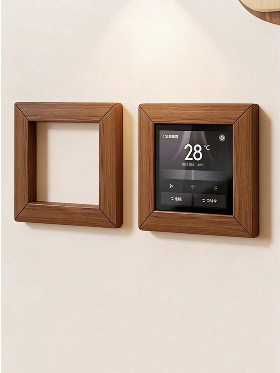 Cirelle 1 cái/3 cái Miếng dán công tắc bằng gỗ nguyên khối, Miếng dán tường tối giản, Nắp che ổ cắm để che khuyết điểm và bảo vệ, Trang trí theo phong cách truyền thống Trung Quốc, Viền trang trí khung hẹp - Nhiều màu - Xem 1
