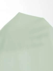 Aloruh Đầm ngắn gợi cảm mới, hở lưng, màu trơn, cổ yếm, xẻ sâu, xếp ly bất đối xứng, viền bèo nhún, thích hợp để đi chơi. - màu xanh lá - Xem 8