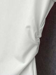 Resyla Heart Embroidery Contrast Trim Round Neck Casual Short Sleeve T-Shirt - White - View 6