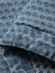 Livesso Spring & Summer Loose Business Casual Fashion Office Wear Textured Plaid Waist Tie Sleeveless Jacket Lightweight Outdoor Denim Vest For Women - Medium Wash - View 7