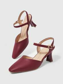 Sleekvia Women Pumps Valentine's Day - Burgundy - View 10