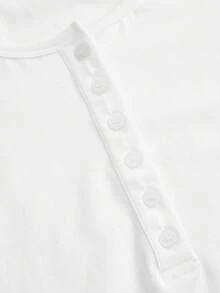 Tseoso 休閒極簡風黑白配色 95%棉 2件組女款休閒短袖修身T恤，適合春夏，百搭 - 黑與白 - 查看 8