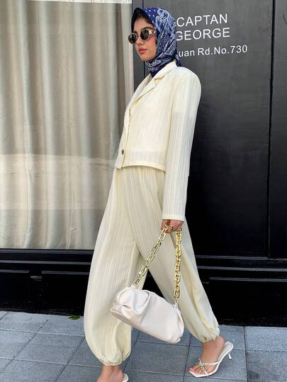 Veilorie Dambyxor med dragsko och enfärgade vardagskläder