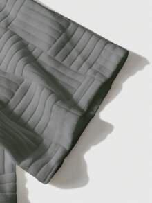 Manfinity Homme Men's Casual Plaid Round Neck Daily Wear Short Sleeve T-Shirt - Grey - View 5