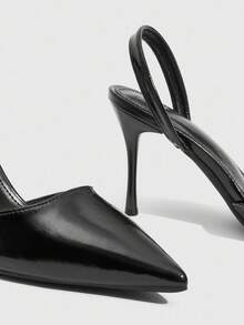 CUCCOO SZL Women's Pointed Toe Versatile Fashion High Heels - Black - View 6