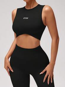 Velisys 3pcs Women Black Khaki Dark Coffee Seamless Knit Sports Set - Multicolor - View 8