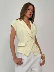 Aloruh Women Blazers, Modest,Graduation,Teacher For Women,Back To School In Fall/Winter - Yellow - View 7