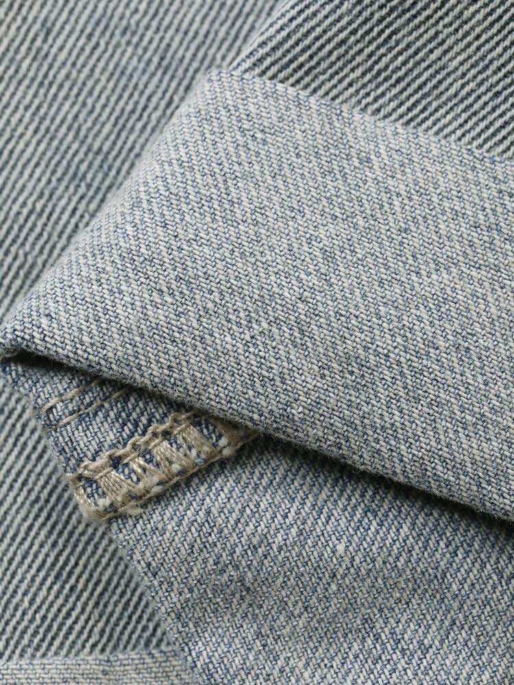 Tween Girls' Round Neck Pocket Casual Everyday Vacation Denim Bib Overall Wide Leg Jumpsuit Summer