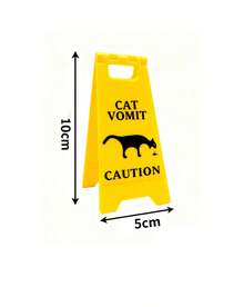 POKOJA LAND - BESTSELLERS 1-Pack Cat Vomit & Wet Floor Caution Sign - Warning Alert Signboard - Multicolor-1PCS - View 8