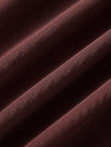 ZEYLAH 优雅 X 形 V 领上衣和喇叭形中长裙两件套 - 酒紅色 - 查看 4