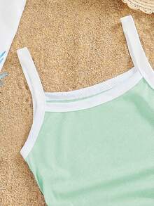 Girls Casual Back To School Knit Cami Tween - Mint Green - View 3