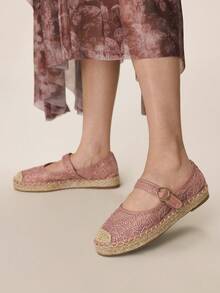 Styleloop Women's Floral Embroidery Pattern Casual Versatile Flat Shoes - Coral Pink - View 5