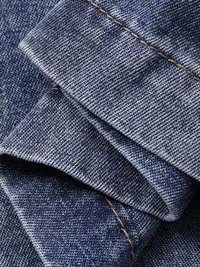 DAZY Tween Girls' Pocketed Casual Versatile Everyday Wear Wide Leg Jeans - Blue - View 3