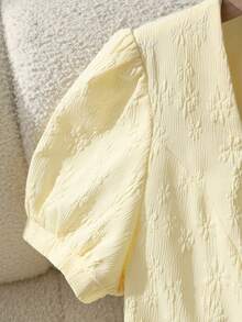 GlowEve 女士优雅职业装短袖衬衫，2026春夏新款 - 淡黃色 - 查看 7