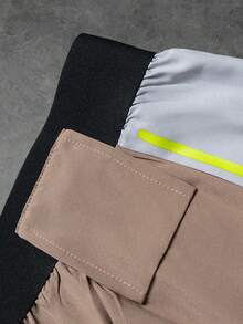 Sport MetroGents 1 chiếc quần short thể thao nam in họa tiết phối màu tương phản, cạp chun, thích hợp cho mùa hè. - Nhiều màu - Xem 3