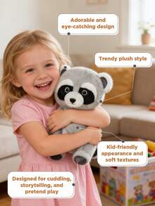 Cute Shape Of Raccoon Panda And Elephant Style Plush Toys With Mink Fur Super Soft Short Plush Material Handmade Dolls Fiber Filled Crochet Dolls The Perfect Gift For Parents - Multicolor - View 6
