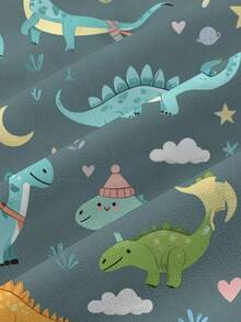 Poshira 卡通印花休闲简约短袖工作服上衣 - 彩色 - 查看 3