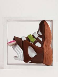 Solezae Giày thể thao Maranto Balskee nhiều màu giả da lộn cổ cao có quai dán, cổ cao có đệm, đế xuồng ẩn, kiểu dáng thể thao sang trọng dành cho nữ - Nhiều màu - Xem 7