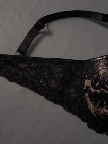 DesireSculpt 3pcs Sexy Lace Patchwork Women's Lingerie Set - Multicolor - View 5