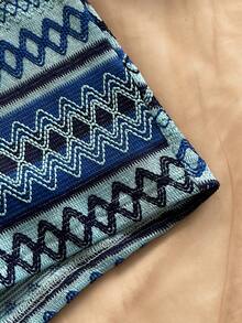 Soleia 女士度假活力黑白条纹纹理露脐抹胸上衣，金属扣装饰，搭配超短休闲裤两件套，适合约会、派对、休闲海滩度假。 - 彩色 - 查看 6