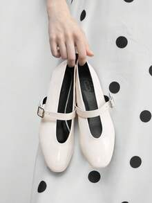 CUCCOO BIZCHIC Women's Fashion Commuter Versatile Casual Mary Jane Flat Shoes For Christmas Spring Shoes - Chantilly - View 5
