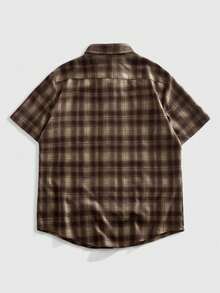 ROMWE MEN Street Life Men's Skull Print Short Sleeve Shirt - Grey - View 2