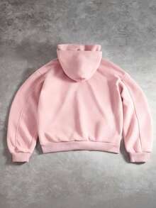 PAVTROS Men's Casual Double-Hooded Patchwork Hoodie,Streetwear,Baggy,Graphic,Matching,Friends,I Love My Boyfriend,Street Style,Couples,Structural Design, Embroidered Pattern,Double Hat - Pink - View 2