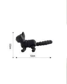 POKOJA LAND - BESTSELLERS 1-Pack 3D Printed Kitten With Retractable Tail - Articulated Poseable Model & Creative Gift For Kids - Multi-color - black (random eye color) - View 7