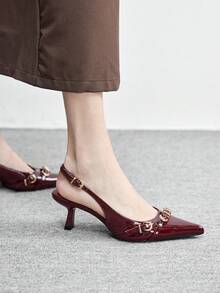 CUCCOO BIZCHIC 女士Y2K朋克风高跟鞋，适合摩托车骑行、酷女孩、万圣节、圣诞节、派对装扮 - 紅色 - 查看 8