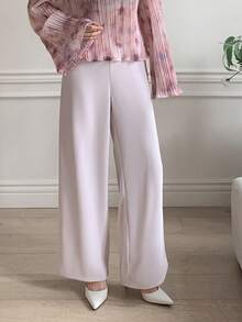 DAZY Women's Elegant Design Flared Casual Pants, Suitable For Business, Office, Commuting, Spring & Summer - Pink - View 3
