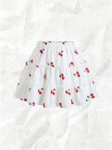 Chiquease 休闲夏季甜美荷叶边蛋糕裙，百搭显瘦多层荷叶边A字迷你裙，修饰臀部和腿部线条，飘逸灵动，拉长身形，尽显女性魅力 - 白色 - 查看 2