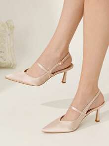 CUCCOO CHICEST Women's Pointed Toe Buckle Design Fashionable High Heels, Versatile For Daily Wear Valentine's Day